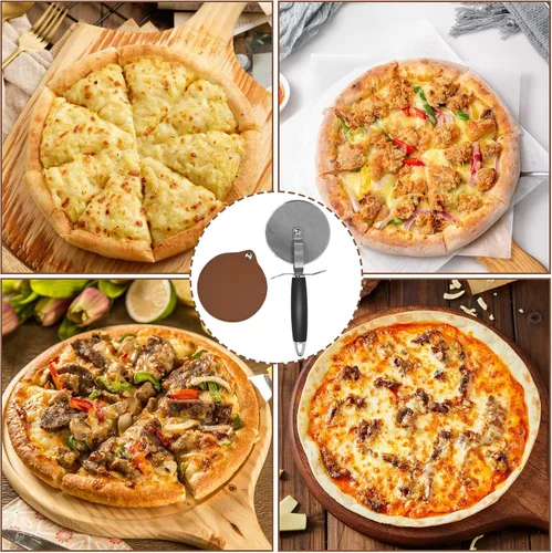 Vista 2 de Cubierta de rueda de pizza Yeebeny, la cubierta de volante de pizza es adecuada para la protección del cuchillo de pizza, pequeña, flexible y fácil