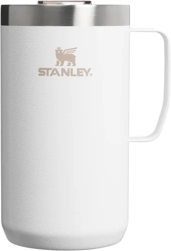 Vista 21 de STANLEY Everyday Camp Mug de 24 onzas, tapa para beber, taza para café, té y bebidas, taza de café aislada de acero inoxidable, sin BPA, color ceniza