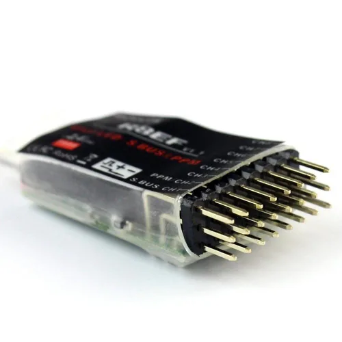 Vista 3 de R8EF 2.4G 8CH S-Bus PPM PWM Mini receptor para transmisor T8FB Control remoto avión FPV Racing Drone