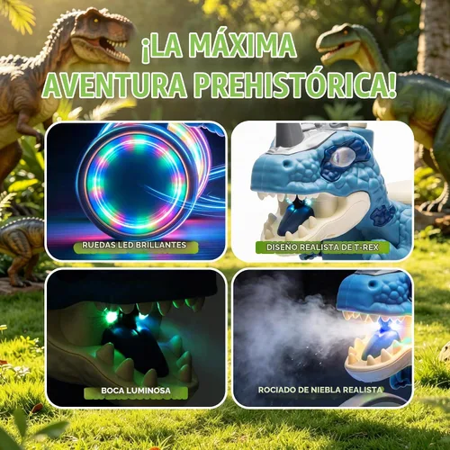 Vista 2 de Bicicleta de equilibrio de dinosaurio para niños pequeños, juguete Azul