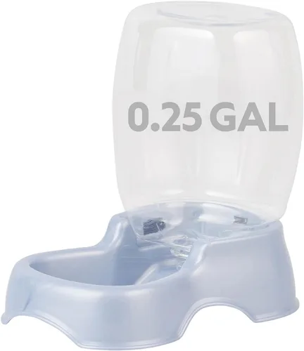 Vista 10 de Petmate Pet Cafe Dispensador de agua por gravedad para gatos y perros, cuenco de agua para gatos y perros, fabricado en Estados Unidos, 0.75 AZUL