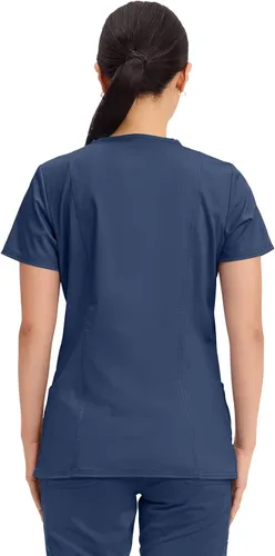 Vista 4 de Workwear Revolution Mujeres Scrubs Top V-cuello WW620