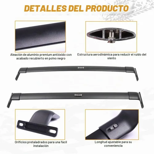 Vista 5 de Barras transversales para techo para Ford Explorer 2016-2019, accesorios de portaequipajes para techo