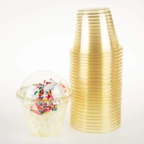Vista 13 de Golden Apple, Juego de 25 vasos de color con tapas de cúpula sin agujero (azul)..