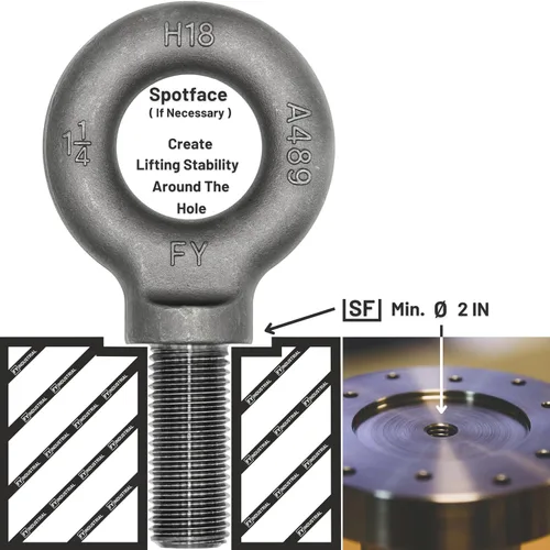 Vista 4 de Perno de Ojo de Hombro para Elevación de 1-1/4"-7 X 3