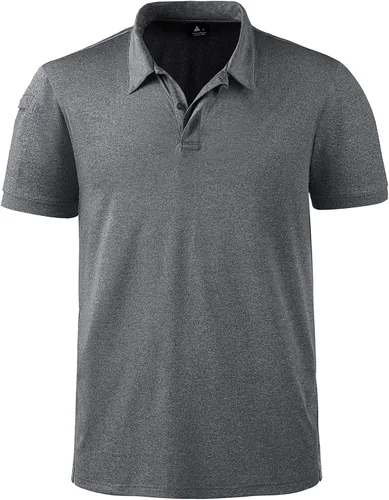 Vista 2 de Camisas polo para hombre que absorben la humedad UPF 50+ camisas polo de manga corta verano casual tenis golf camisas para hombres