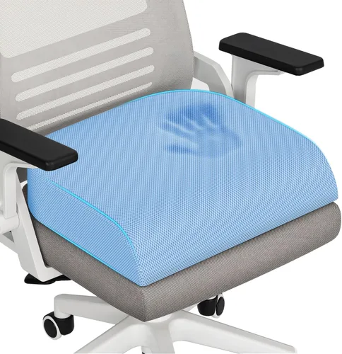 Vista 24 de TranquilRelax Cojín de asiento de espuma viscoelástica para silla de oficina, 3 pulgadas, color negro Medium-firm Support for Long Sitting
