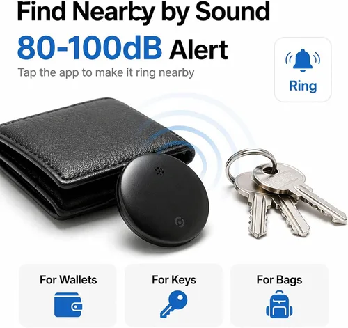 Vista 3 de Rastreador GPS para vehículos sin suscripción, etiqueta de seguimiento de automóvil para Android e iOS, dispositivo de seguimiento Bluetooth