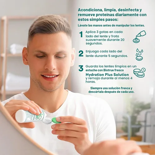 Vista 5 de Biotrue Hydration Plus Solución multiusos para lentes de contacto blandas 4