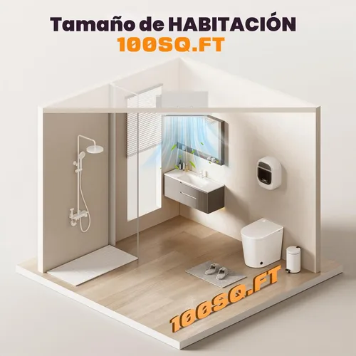 Vista 12 de Extractor de baño ultra silencioso con luz, 120 CFM, 1.0 Sones Negro