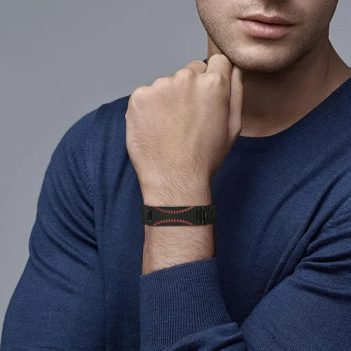 Vista 3 de VNOX Béisbol fútbol fútbol americano regalos de baloncesto para hombres y niños pulsera de béisbol personalizada con cita de inspiración grabada