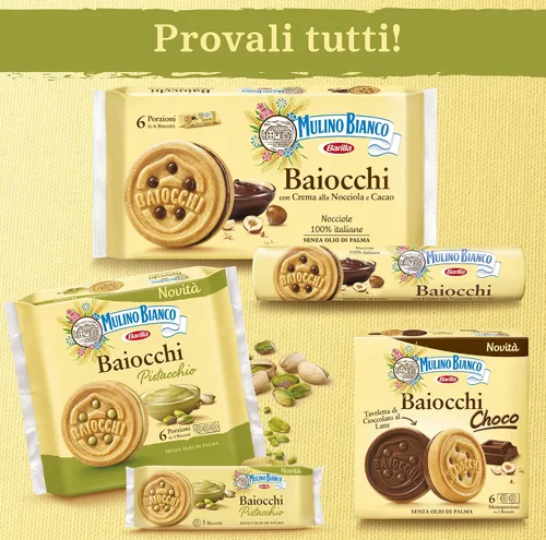 Vista 9 de Galletas Mulino Bianco, Relleno de Crema de Pistacho, 168g