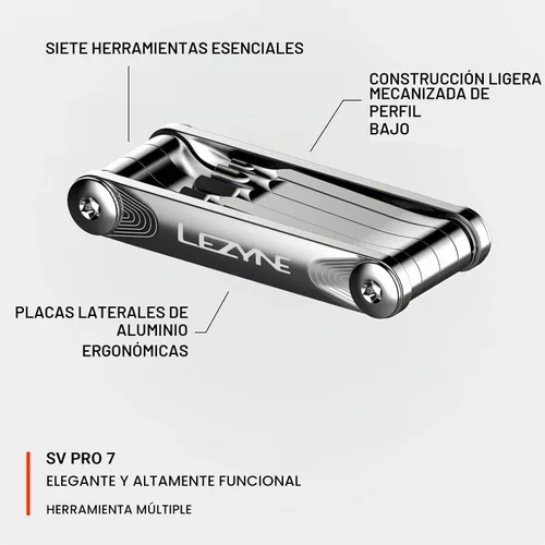 Vista 3 de LEZYNE SV PRO 7 Multiherramienta para bicicleta, placas laterales