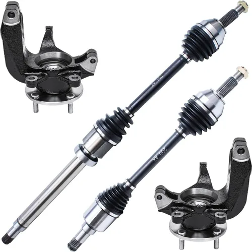 Vista 92 de Detroit Axle - Kit de nudillos traseros izquierdo FWD para Hyundai Santa Fe 2007-2009 Veracruz 2007-2012, reemplazo del conjunto de cojinete