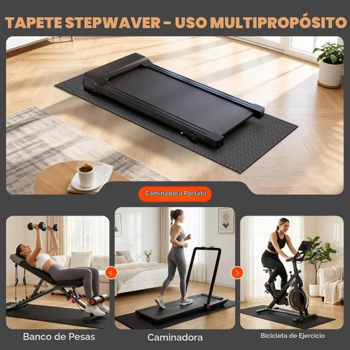 Vista 7 de Stepwaver Alfombrilla de caminata para alfombras, caminadora para suelos