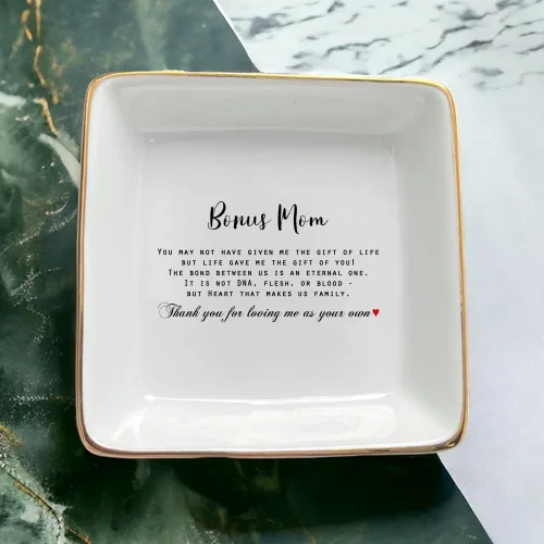 Vista 5 de Bandeja de cerámica para joyas – Thank You For Raising The Man I've Always Prayed For Dish – Regalos para la madre del novio de la novia – Regalos