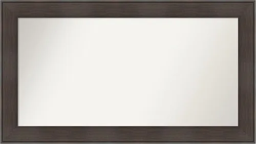 Vista 58 de Amanti Art Espejo personalizado, espejo de baño de veta de madera rústica William, espejo de pared o espejo de tocador de baño sobre el fregadero
