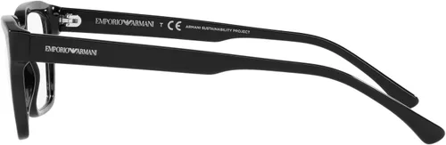 Vista 4 de Emporio Armani EA3192 - Lentes de sol rectangulares para hombre, color negro brillantelente demo, 2.087in, Negro brillantelente de demostración