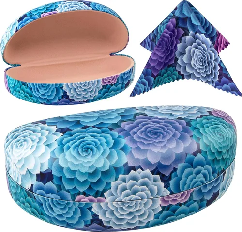 Vista 8 de Funda rígida de gran tamaño para lentes de sol, soporte protector para lentes de lectura extra grandes