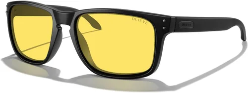Vista 10 de Gafas de sol polarizadas deportivas para hombre, gafas de sol de marco flexible para pesca deportiva masculina Marco negro/lente negra/metal plateado