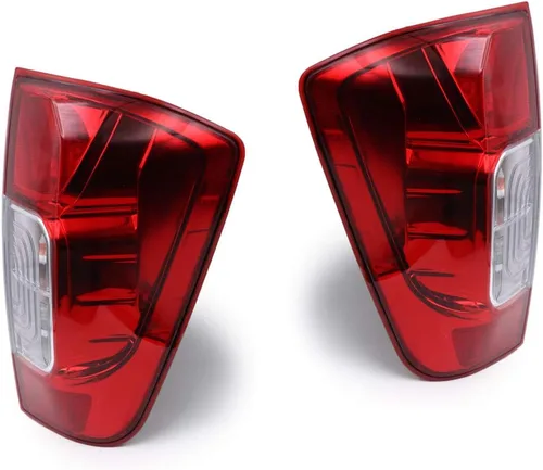 Vista 2 de Nonstops Par de luces traseras + bombilla cromada, rojo para Nissan Np300 D23 2015 2019 cromado, rojo