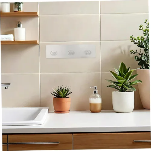 Vista 9 de 4pcs Adhesive Wall Hooks for Shower Shelves, PE Mounts