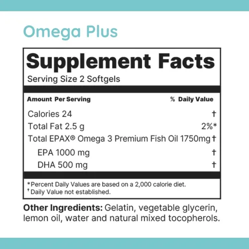 Vista 8 de Dr. Brighten Omega Plus — 1500 mg de suplemento de aceite de pescado EPA/DHA sin OMG para corazón, cerebro e sistema inmunológico — 60 cápsulas