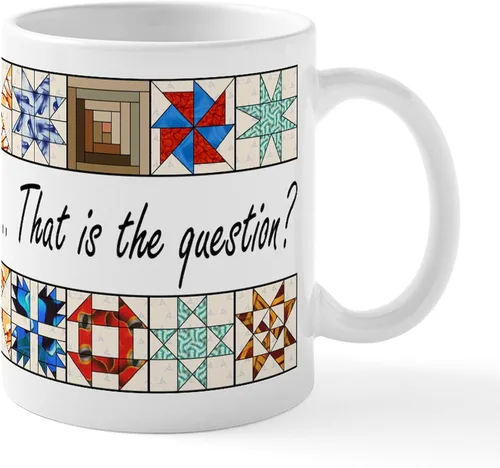 Vista 48 de CafePress I'd Rather Be Quilting Mug Taza de café de cerámica de 11 oz (11.0 fl oz)