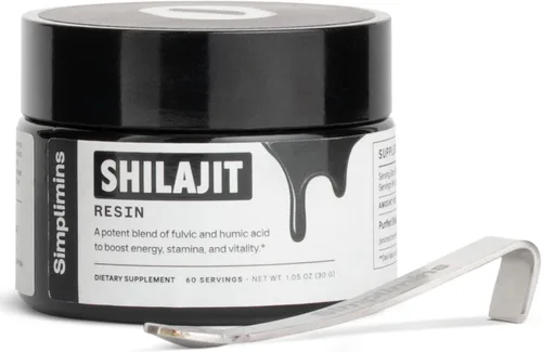 Vista 2 de Shilajit - Suplemento adaptógeno ayurvédico ayurvédico puro del Himalaya (1.06 oz 60 porciones) Energía natural, resistencia y apoyo