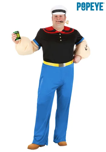 Vista 2 de Disfraz Popeye Talla Plus para Hombre Multicolor
