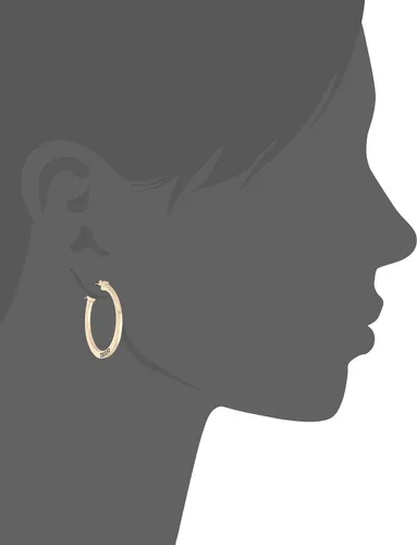 Vista 3 de GUESS Pendientes de aro con logotipo básico