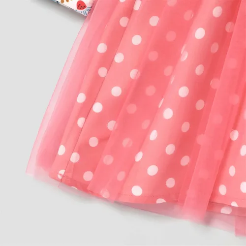 Vista 5 de Disney Vestido de tul de malla de manga larga para niña de 2 a 6 años