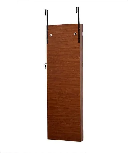 Vista 4 de Veemuaro Armario de joyería, organizador de joyas montado en la paredpuerta de 47.2 pulgadas de alto, con espejo, caja organizadora de joyas