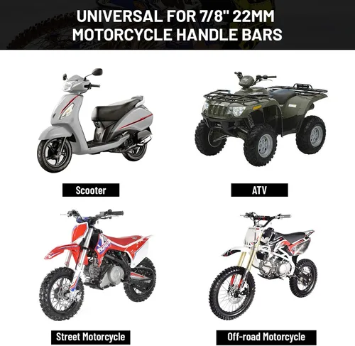 Vista 4 de Juego universal de 1 par de manillar de motocicleta de 7/8 pulgadas de 0.866 in, palanca de embrague de cilindro maestro ajustable, compatible