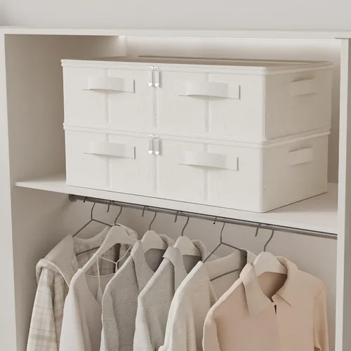 Vista 3 de Contenedor de almacenamiento debajo de la cama, contenedores plegables debajo de la cama, organizadores de armario con tapa para organizar ropa