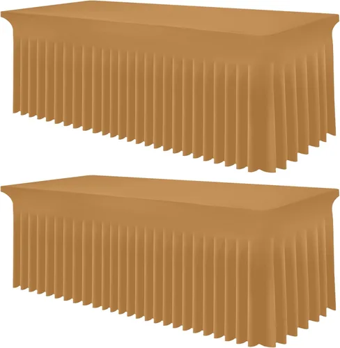 Vista 11 de Smiry Mantel de elastano, elástico ajustable para mesas rectangulares de 3 pies, impermeable, lavable, para exteriores, bodas, banquetes y fiestas