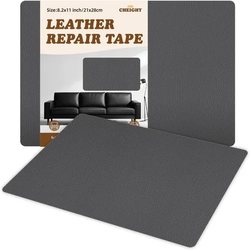 Vista 20 de Parche de reparación de cuero para sofás, kit de cinta de reparación de cuero autoadhesiva para muebles, sofás, asientos de automóvil, sillas, Beige