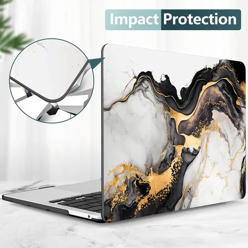 Vista 5 de Funda compatible con MacBook Pro de 13 pulgadas 2024 2023-2020 versión A2338 M2/M1 A2251 A2289 con pantalla Retina y Touch ID, carcasa rígida