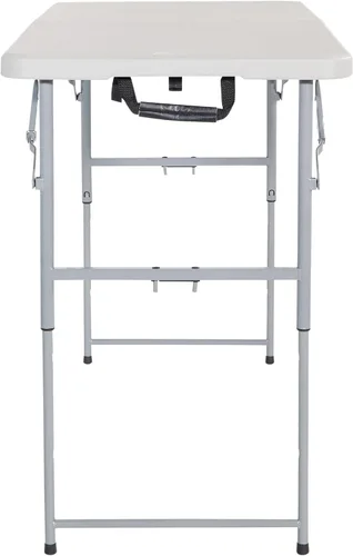 Vista 4 de Mesa cuadrada de resina multiuso Office Star Work Smart 36 x 36 x 29 pulgadas, MetalPlástico/Resina, Blanco