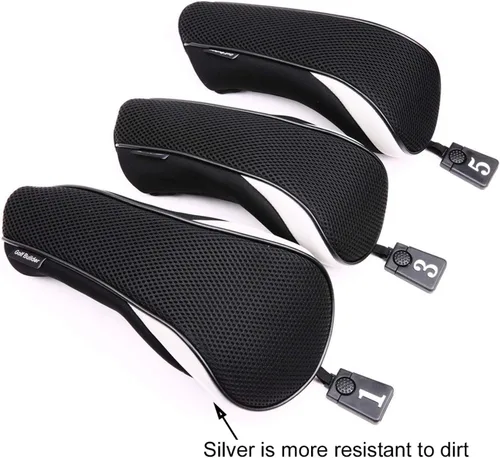 Vista 4 de Sword &Shield sports 3 unids/set conductor # 1 3 5 Fairway cubierta de madera del club de golf Headcover Negro