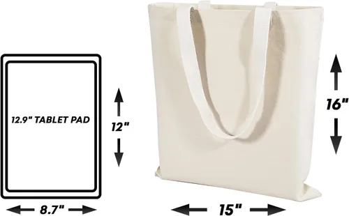Vista 4 de TBF Bolsas de lona resistentes con iniciales personalizadas para mujer