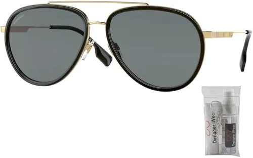 Vista 2 de BURBERRY Oliver BE3125 Pilot Sunglasses for Men BUNDLE With Designer iWear Complimentary Eyewear Kit