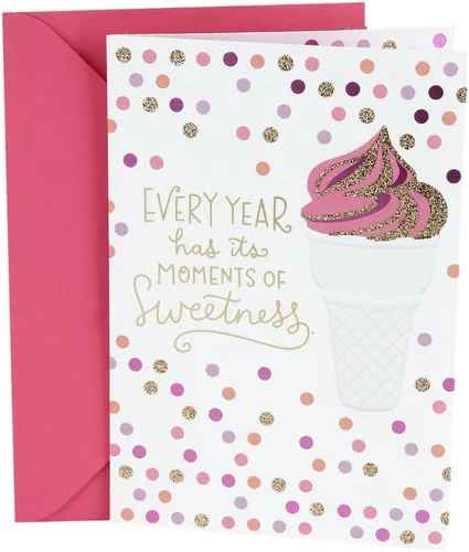 Vista 8 de Hallmark Good Mail - Paquete de 2 tarjetas de cumpleaños para mujer (vino y confeti)