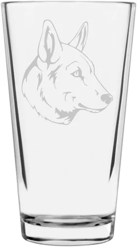 Vista 307 de Podenco Canario - Vaso de pinta de 16 onzas con temática de perro personalizado