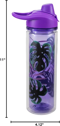 Vista 10 de COOL GEAR Essence - Botella de agua Chugger con boca ancha y diseño abatible, aislamiento de doble pared y lazo de transporte para un fácil uso