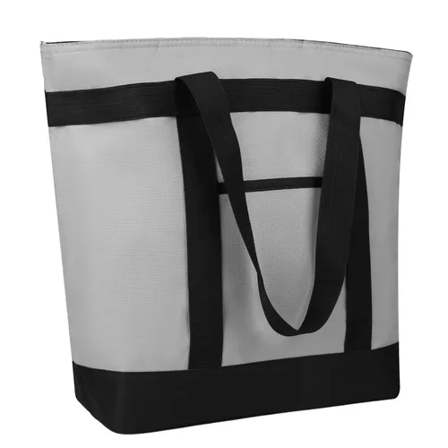 Vista 23 de Bolsa tote reutilizable aislada para compras de comestibles para mujeres/hombres, bolsa de entrega de pizza/comida para mantener los alimentos