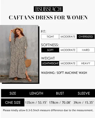 Vista 2 de Bsubseach - Vestido tipo camisa de talla extragrande para mujer, salida de baño holgada con botones para playa