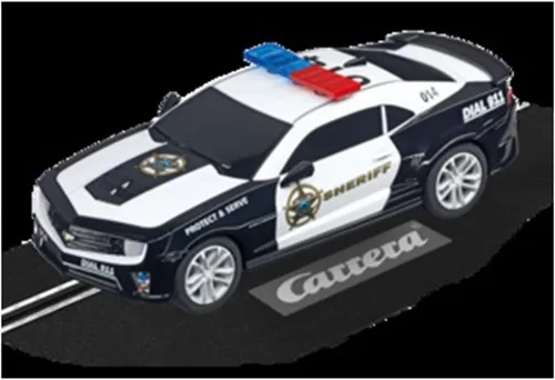Vista 2 de Carrera 64031 Chevrolet Camaro ZL1 Sheriff Escala 1:43 Vehículo de Carreras Analógico de Ranura GO Conjuntos de Pistas de Carreras de Autos