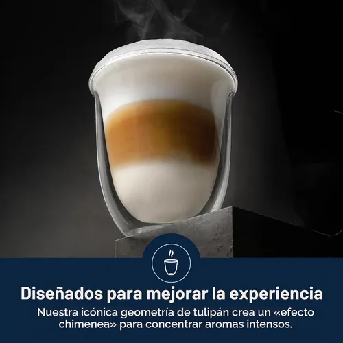 Vista 3 de De'Longhi America 5513296661 Creamy Collection - Vasos térmicos de doble pared (6 unidades), transparente