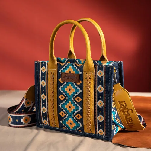 Vista 2 de Wrangler Aztec Tote Bag for Women Boho Shoulder Purses and Handbags